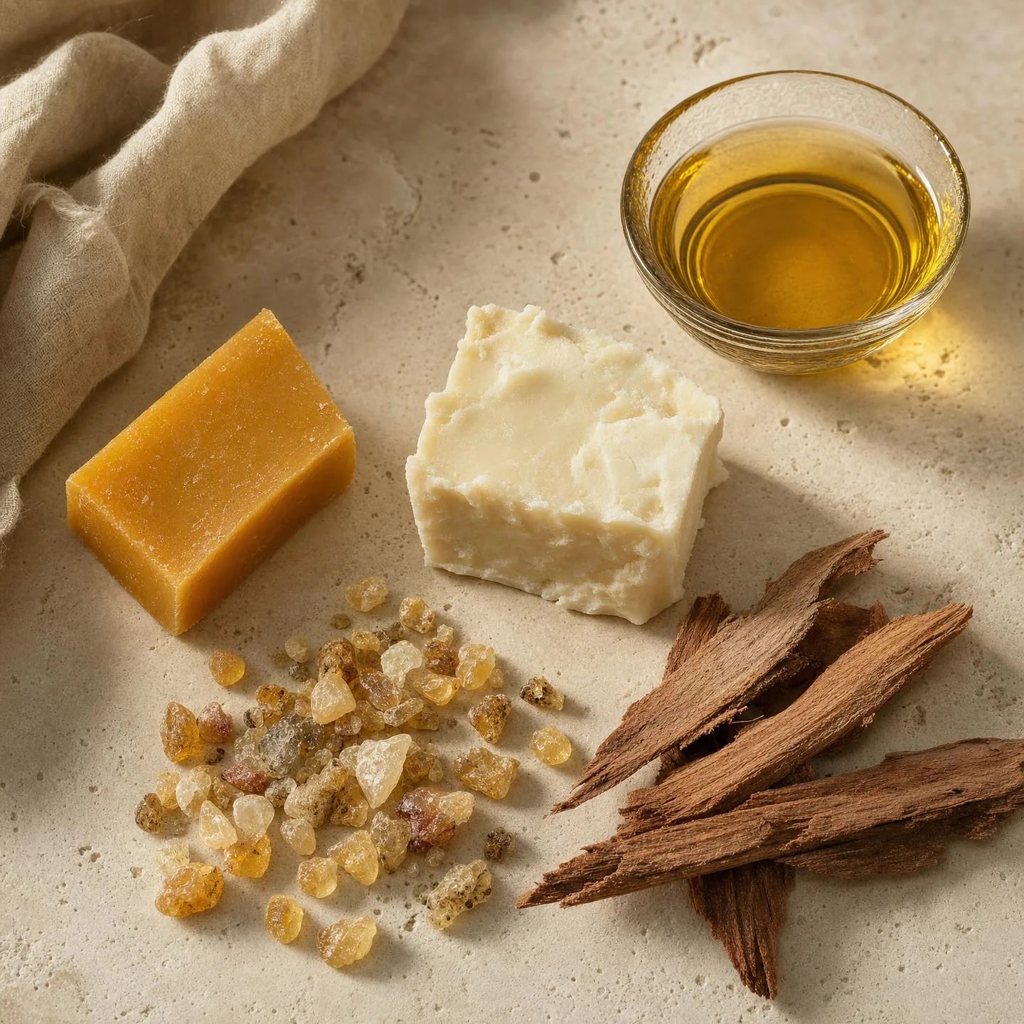 Les quatre matières du baume Adepsia